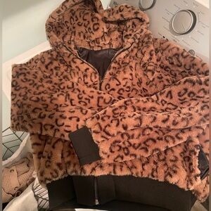 Leopard print coat